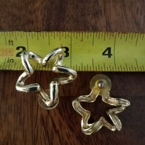 Anne Klein earrings, gold tone, post-style back.